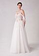 Mori Lee 2716 Sonnet Basque Waist Draped Sleeve Wedding Gown