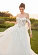 Mori Lee 2716 Sonnet Basque Waist Draped Sleeve Wedding Gown