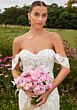 Mori Lee 2718 Sylvie Off-The-Shoulder Back Button Lace Wedding Gown