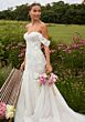 Mori Lee 2718 Sylvie Off-The-Shoulder Back Button Lace Wedding Gown