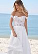 Mori Lee 2719 Sevren Lace Bodice Off-The-Shoulder A-Line Wedding Gown