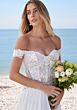 Mori Lee 2719 Sevren Lace Bodice Off-The-Shoulder A-Line Wedding Gown
