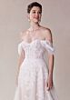 Mori Lee 2721 Sahar Shoulder Streamer Corset Bodice Wedding Gown