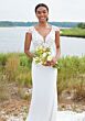 Mori Lee 2722 Shay Lace Bodice Scoop Back Wedding Gown