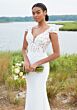 Mori Lee 2722 Shay Lace Bodice Scoop Back Wedding Gown