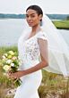 Mori Lee 2722 Shay Lace Bodice Scoop Back Wedding Gown