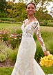 Mori Lee 2723 Seely Off-The-Shoulder Lace Sleeve Wedding Gown