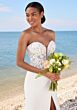 Mori Lee 2726 Schyler High Slit Plunging Neck Wedding Gown