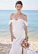 Mori Lee 2727 Sherie Removable Sleeve Draped Satin Wedding Gown