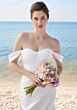 Mori Lee 2727 Sherie Removable Sleeve Draped Satin Wedding Gown