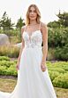 Mori Lee 2730 Sachi Illusion Back Cutaway Lace Train Wedding Gown