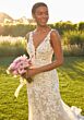 Mori Lee 2731 Seraphina Plunging Neck Fit-And-Flare Lace Bridal Dress