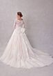 Mori Lee 2733 Stelle Bateau Neck Back Bow Lace Bridal Dress