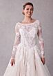 Mori Lee 2733 Stelle Bateau Neck Back Bow Lace Bridal Dress