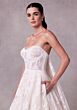Mori Lee 2734 Saige Strapless Watteau Train Floral Bridal Dress