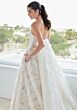 Mori Lee 2734 Saige Strapless Watteau Train Floral Bridal Dress