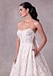 Mori Lee 2734 Saige Strapless Watteau Train Floral Bridal Dress