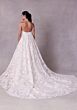 Mori Lee 2734 Saige Strapless Watteau Train Floral Bridal Dress