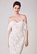 Mori Lee 2737 Stormi Flutter Sleeve Sheer Train Lace Bridal Dress
