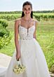 Mori Lee 2741 Sierra Plunging Neck Removable Overskirt Bridal Dress