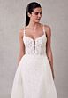 Mori Lee 2741 Sierra Plunging Neck Removable Overskirt Bridal Dress