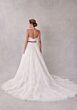 Mori Lee 2743 Sivan Plunging Neck Bow Belt Lace Bridal Dress