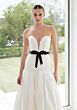 Mori Lee 2744 Simone Bow Belt Drop Waist Satin Bridal Dress