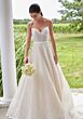 Mori Lee 2748 Speare Bow Back Scallop Hem Lace Bridal Gown