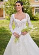Mori Lee 2750 Sannah Illusion Sleeve Scallop Hem Lace Bridal Dress