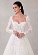Mori Lee 2750 Sannah Illusion Sleeve Scallop Hem Lace Bridal Dress