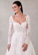 Mori Lee 2750 Sannah Illusion Sleeve Scallop Hem Lace Bridal Dress