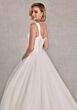 Mori Lee 2753 Slate Scoop Neck Satin Bodice Bridal Gown