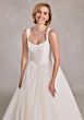 Mori Lee 2753 Slate Scoop Neck Satin Bodice Bridal Gown