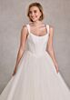 Mori Lee 2753 Slate Scoop Neck Satin Bodice Bridal Gown