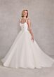 Mori Lee 2753 Slate Scoop Neck Satin Bodice Bridal Gown