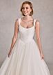 Mori Lee 2753 Slate Scoop Neck Satin Bodice Bridal Gown