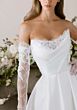 Mori Lee 1010001 Dove Pleated Skirt Peek-A-Boo Neck Wedding Gown