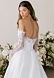 Mori Lee 1010001 Dove Pleated Skirt Peek-A-Boo Neck Wedding Gown