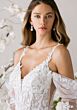 Mori Lee 1010002 Arabesque Cutout Back Cold-Shoulder Wedding Gown