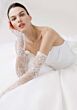 Mori Lee 1010003 Eleve Draped Bodice Peek-A-Boo Neck Wedding Gown