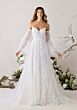Mori Lee 1010006 Tendu Removable Sleeve Plunging Neck Wedding Gown