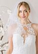 Mori Lee 1010013 Sai Petal Train Halter Neck Wedding Gown