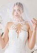 Mori Lee 1010013 Sai Petal Train Halter Neck Wedding Gown