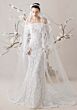 Mori Lee 1010015 Posy Off The Shoulder Long Sleeve Bridal Dress
