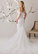 Mori Lee 1010016 Assemble Cold-Shoulder Strap Godet Train Bridal Dress