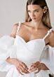 Mori Lee 1010022 Elssler Draped Bodice Balloon Sleeve Bridal Dress