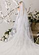 Mori Lee 1010031 Natalie Illusion Back Flounce Sleeve Bridal Dress