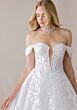 Mori Lee 1010046 Florine Plunging Neck Detachable Sleeve Bridal Gown