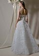 Mori Lee 1025006 Bryony Straight Neck Floral Applique Bridal Dress