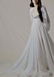 Mori Lee 1025011 Larkspur Cowl Neck Feathered Hem Bridal Gown